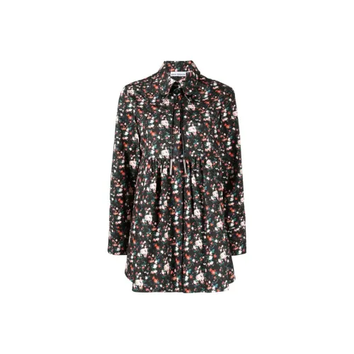 Paco Rabanne Длинное платье с длинными рукавами женское черное