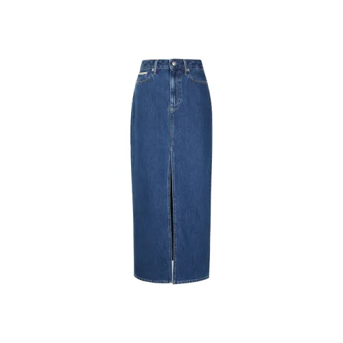 CALVIN KLEIN SS25 Denim Long Skirt Women's Denim Blue