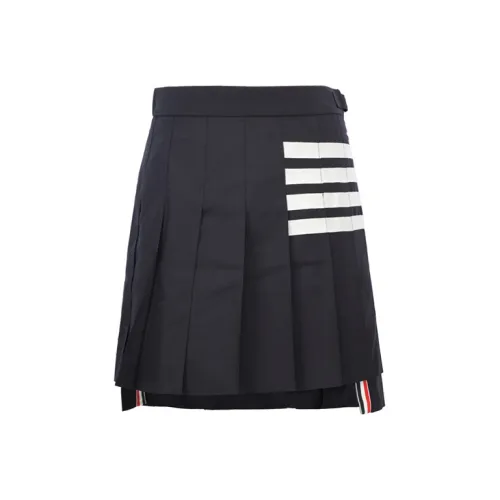 THOM BROWNE Темно-синие Женские Повседневные Короткие Юбки