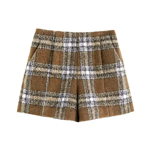 DEAR DEER PUFF Повседневные шорты Женские Карамель