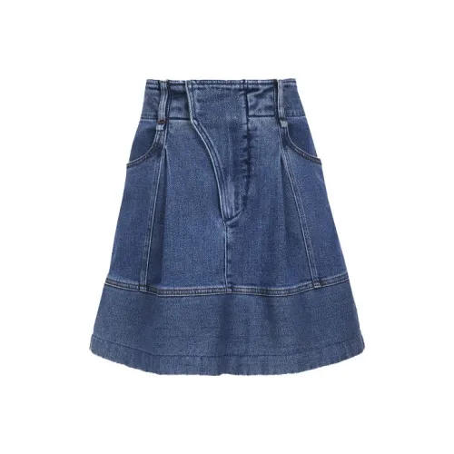 Chloe SS21 Джинсовые короткие юбки Женские Blue