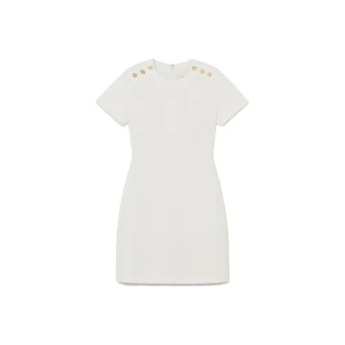 CLUB MONACO Сливочный Женские Платья с Коротким Рукавом