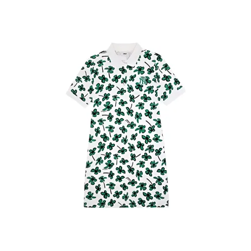 Mlb Base Logo Короткий рукав Платье Женское Темный крем