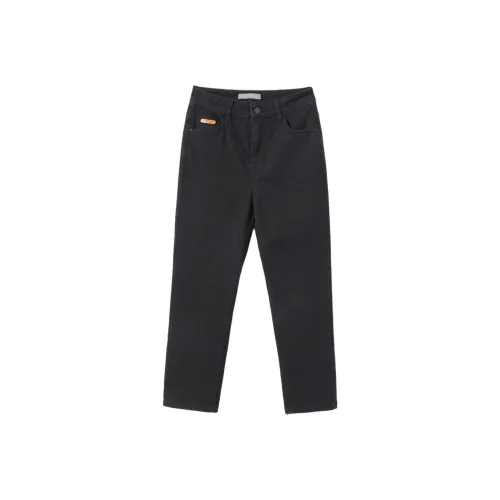 EICHITOO Черные Женские Джинсы