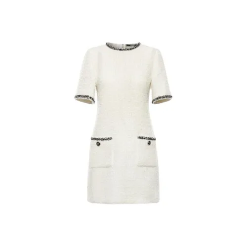 KARL LAGERFELD Короткое платье с короткими рукавами женское белое