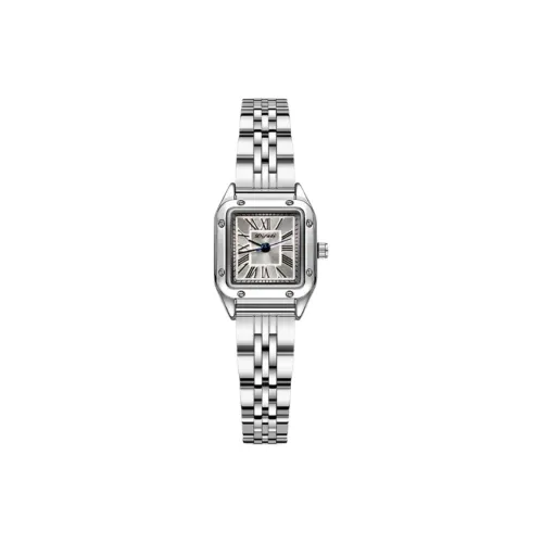 DIFULI Кварцевый механизм нержавеющая сталь ремешок часы женский циферблат серебристого цвета