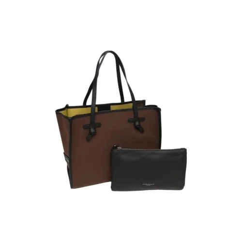 GIANNI CHIARINI Хлопок с кожаными вставками Тоут Сумка Сумка для покупок Сумка на плечо Средний Женская Шоколад