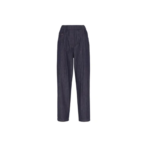 Brunello Cucinelli Темно-синие Женские Джинсы