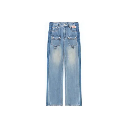 NO ONE ELSE Джинсовый синий Женские джинсы