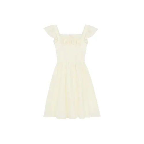 VEGA CHANG Неаполитанский Желтый Женские Короткие Платья с Длинными Рукавами