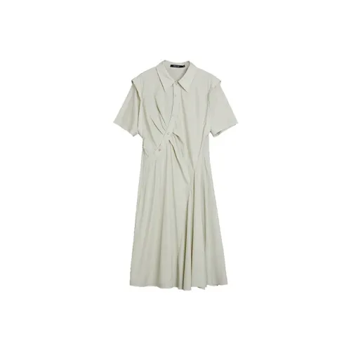 ELLE Короткий рукав Юбка Женская Светло-зеленая