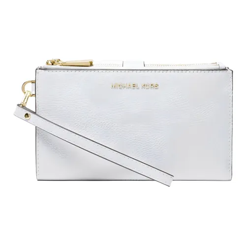 MICHAEL KORS Adele Pebble Кожа Клатч Кошелек Женская Белая