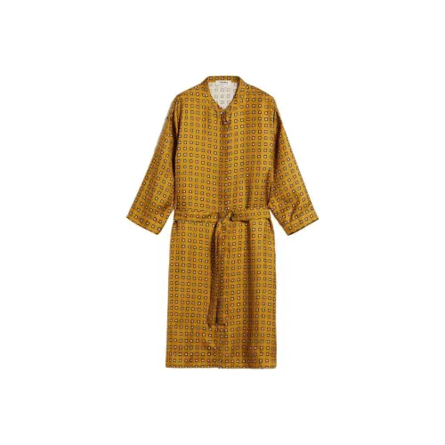 MaxMara Желтые Женские Длинные Платья с Рукавами