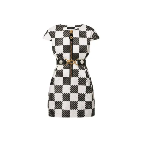 LOUIS VUITTON Короткое платье с короткими рукавами женское многоцветное