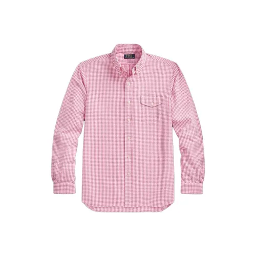 Polo Ralph Lauren Classic Fit GINGHAM Seersucker Рубашка Мужская Розовая