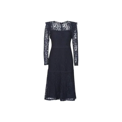 Ralph Lauren Длинное платье с длинными рукавами женское морской синий