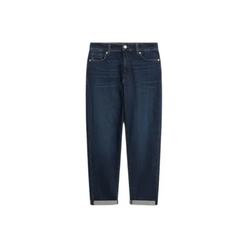 Спортивная коллекция Ma Brian Low Step Stitch Boyfriend Джинсы Женские Синие