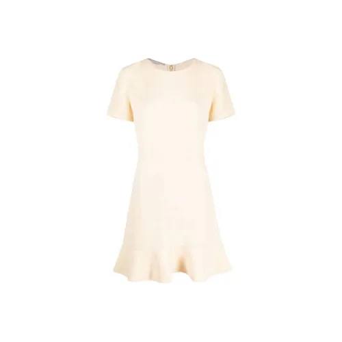 STELLA MCCARTNEY Бежевые Женские Платья с Коротким Рукавом