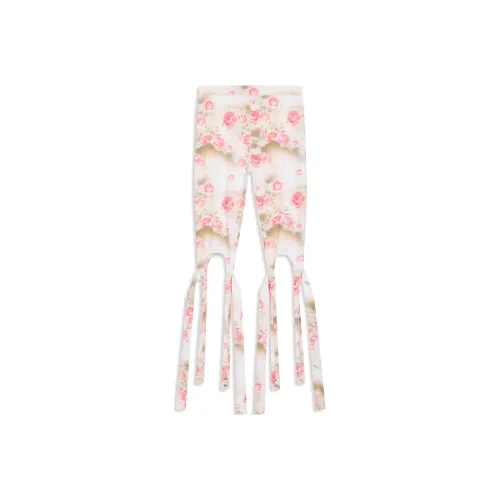 OPEN YY Цветочный ремешок Леггинсы Женские Апельсин Апельсин