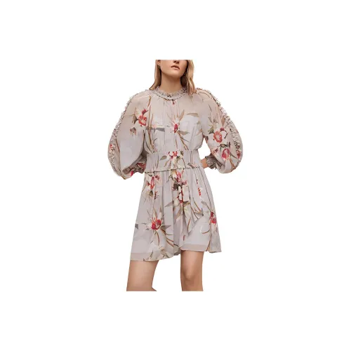 ALLSAINTS Розовые Женские Длинные Платья с Рукавами