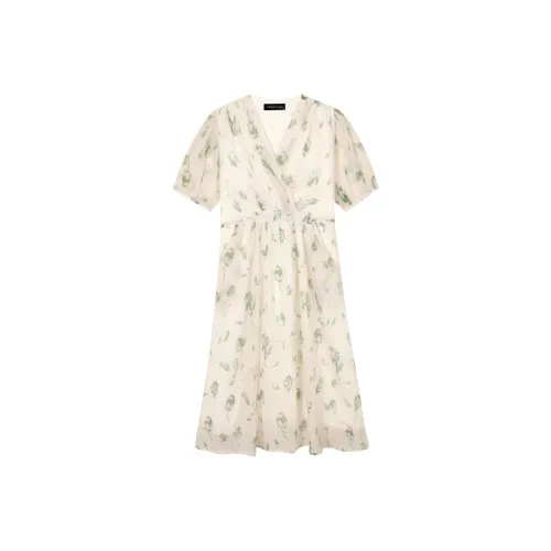 EIDOLON GRAIN Короткий рукав Платье Женское Светло-зеленый