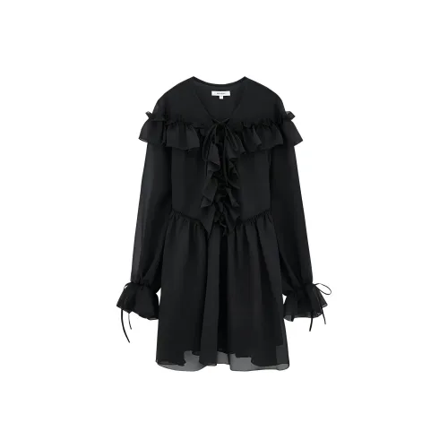 MOUSSY Женские Платья с Длинным Рукавом