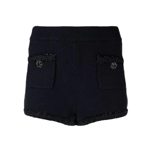 Self Portrait Повседневные шорты Женские Черные