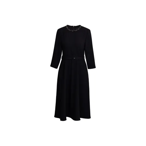ROEYSHOUSE Длинное платье с длинными рукавами женское черное