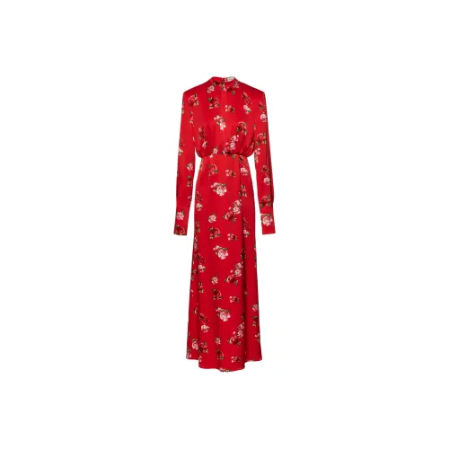 MAGDA BUTRYM Длинное платье с длинными рукавами женское красное