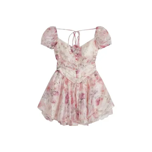 SECFLY OFFICIAL Короткий рукав Платье Женское Многоцветное