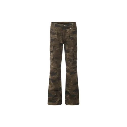 PLUSONEONE+ Женские джинсы камуфляжные