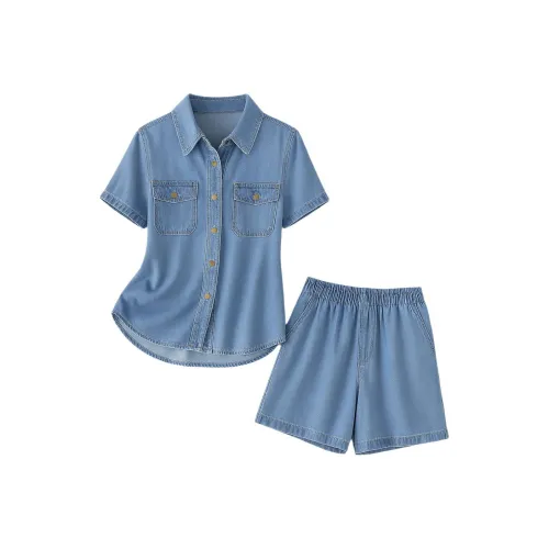 LUYOUYE Джинсы Женские Деним Синий