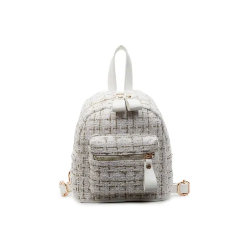 GOBLIN SHARKS 1759 Ткань Рюкзак Стандартный Женский Экрю Черный