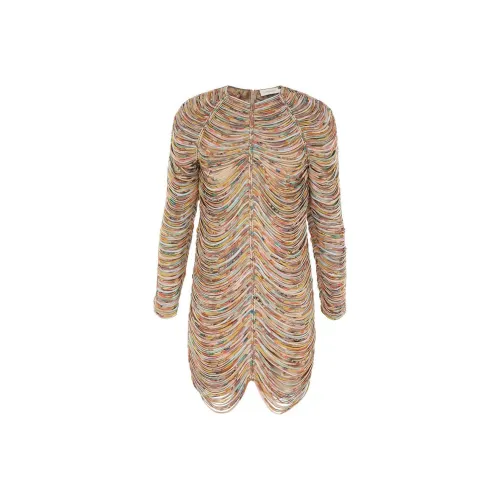 Zimmermann FW24 Длинное платье с длинными рукавами женское многоцветное