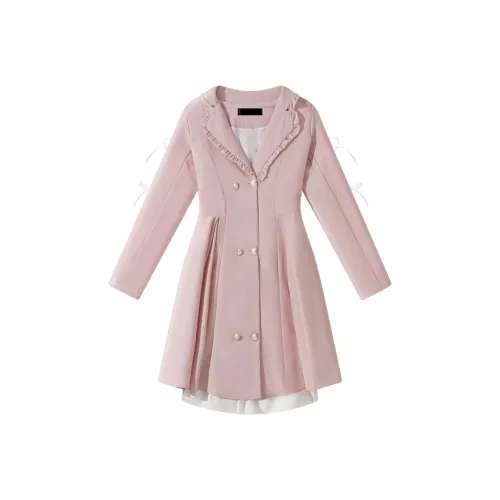 AFGGD Длинное платье с длинными рукавами женское розовое