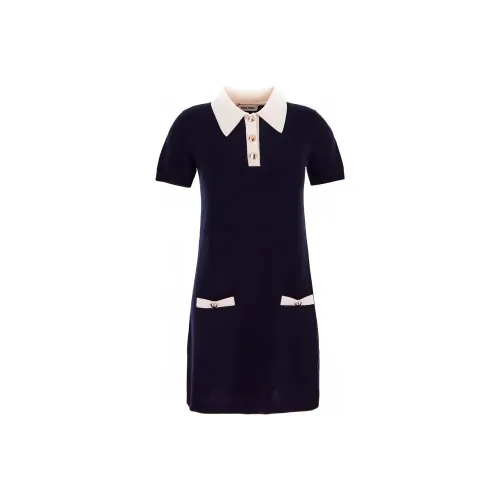 MIU MIU Короткий рукав Платье Женское Синее
