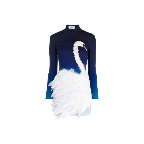 CASABLANCA Синий Женские Длинные Платья с Рукавами