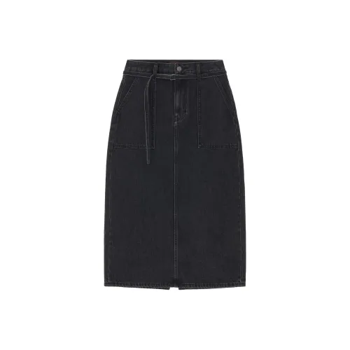 Lee Denim Длинная Юбка Женская Черная