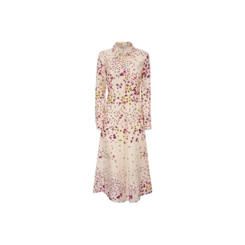 RED VALENTINO Розовые Женские Длинные Платья с Рукавами