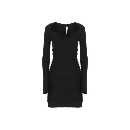 DION LEE Длинное платье с длинными рукавами женское черное