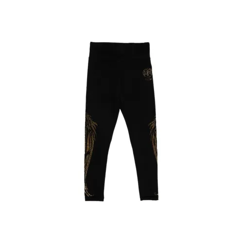 TCH Леггинсы Женские Черная основа с Золотым логотипом