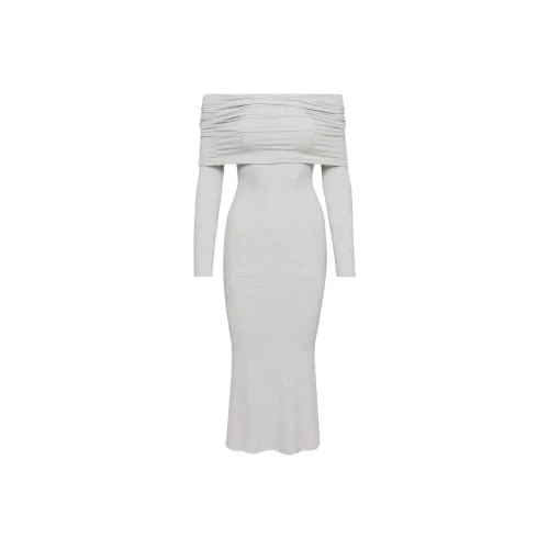 ARITZIA FW24 The Group By BABATON Luxe Lounge Платье Длинное с длинными рукавами Платье Женское Heather Charcoal Heather Charcoal