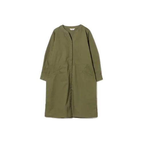Beams Оливково-зеленый Женские Длинные Платья с Рукавами