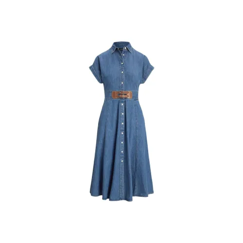 Ralph Lauren Blue Женские Короткие Платья с Рукавами