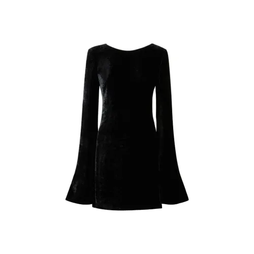 BALLY Длинное платье с длинными рукавами женское черное