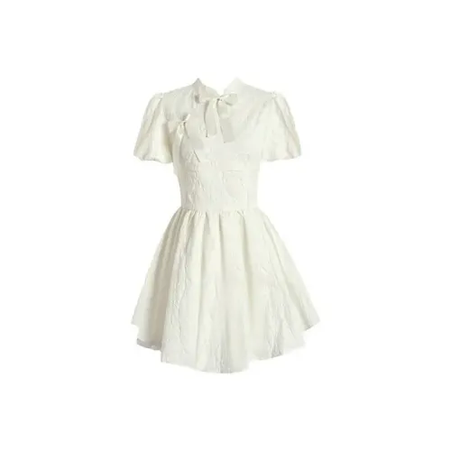 Local Gal Короткий рукав Платье Женское Белое