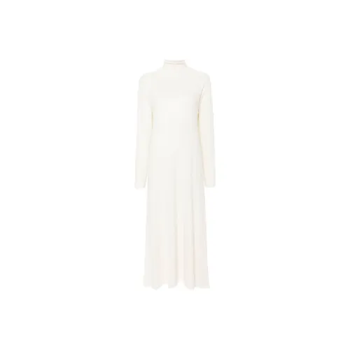 JIL SANDER Сливочный Женские Длинные Платья с Рукавами