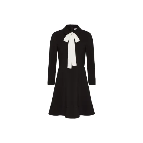 RED VALENTINO Длинное платье с длинными рукавами женское