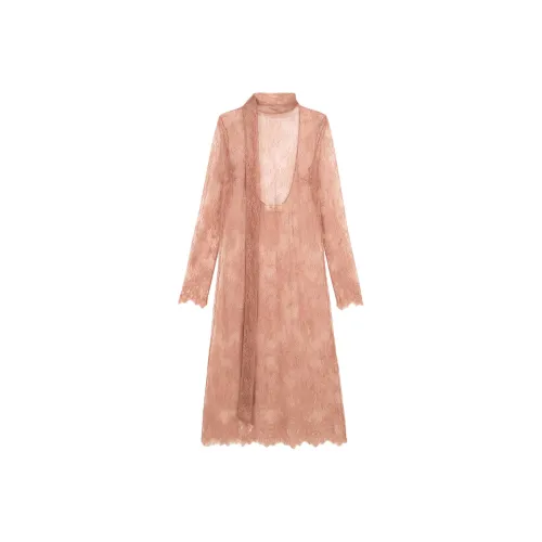 Blumarine Розовые Женские Длинные Платья с Рукавами