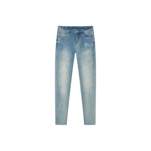 DEGAIA SS25 Джинсы Мужские Светлый Деним